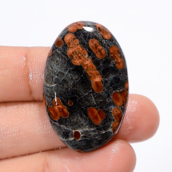 Cabochon de pierre précieuse d'arachide naturelle, obsidienne d'arachide, pendentif faisant de la pierre d'obsidienne d'arachide véritable obsidienne d'arachide 36X23X8 mm