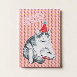 Carte d'anniversaire drôle de chat