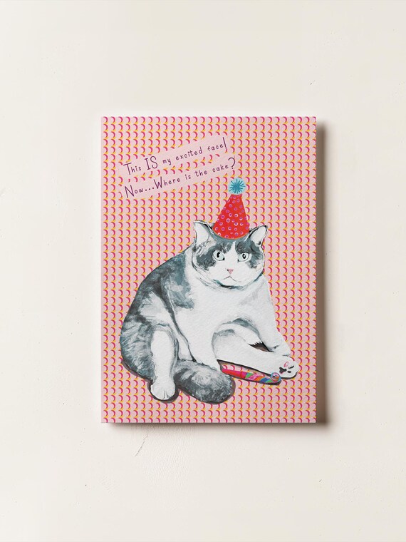 Funny Cat Birthday Card