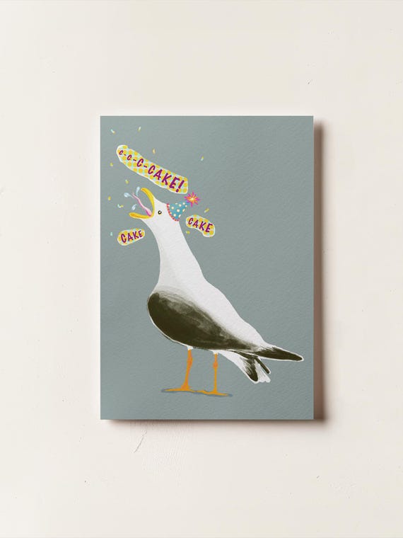 Funny Seagull Birthday Card
