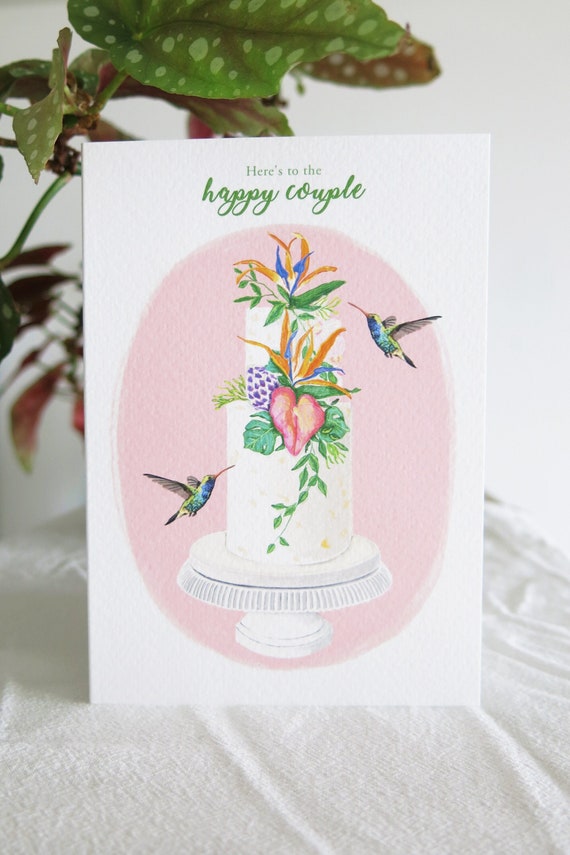 Wedding | Engagement | Newlyweds | Here's To The Happy Couple Card