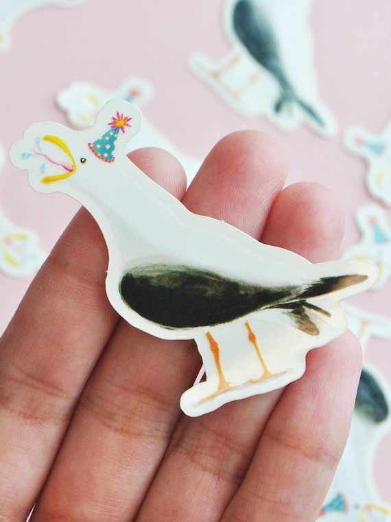 Vinyl Party Seagull Sticker