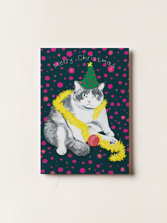 Festive Cat Christmas Card