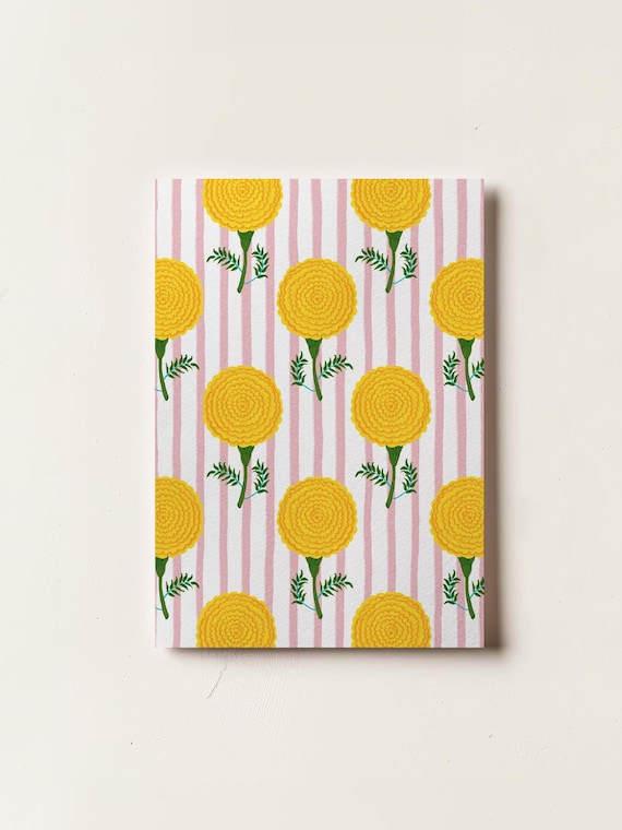 Marigold Flowers Card