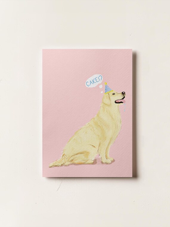 Dog Cake Birthday Card
