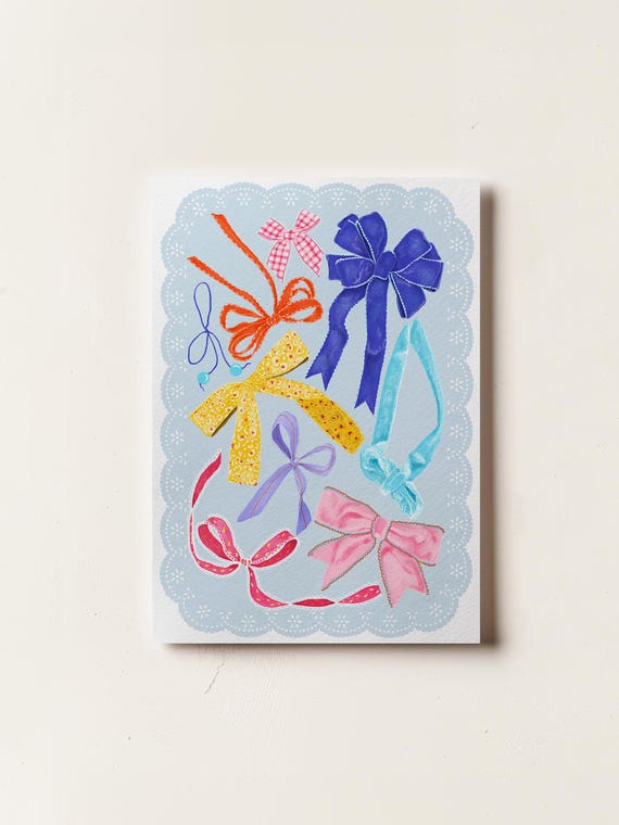 Dancing Bows Christmas Card