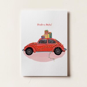 Rode autokaart kerstwensen