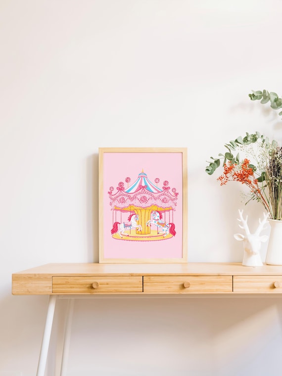 Candy-themed Carousel Art Print