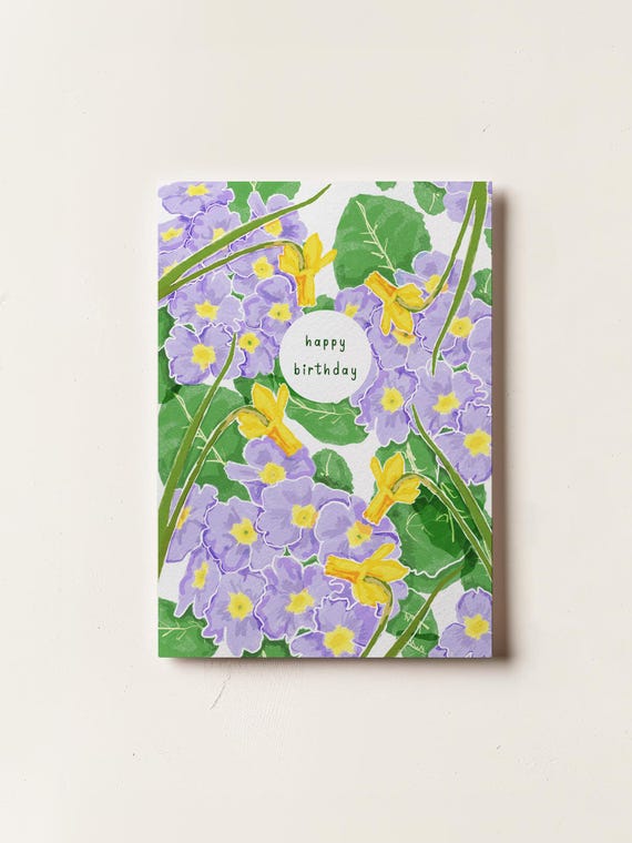 Floral Spring Happy Birthday Card