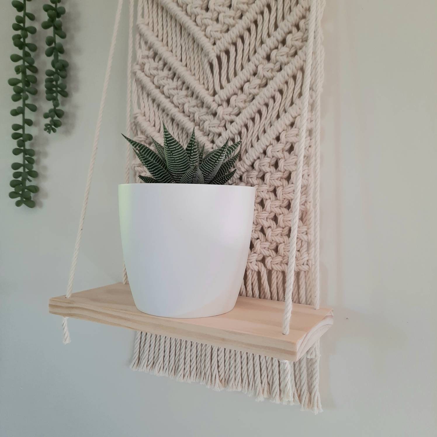 TAMARA Hanging Shelf Macrame Hanging Shelf Macrame Shelf Etsy Canada
