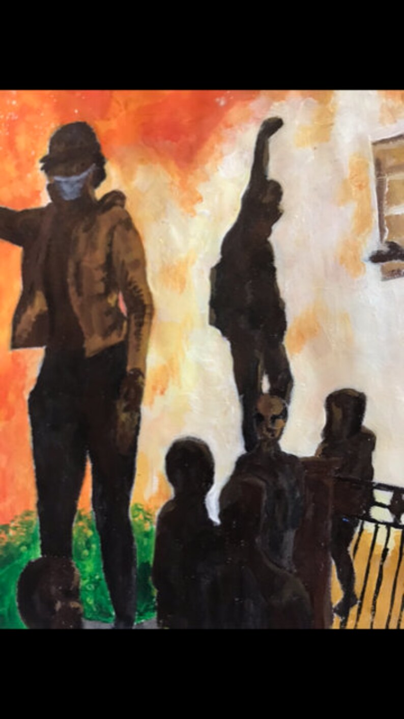 acrylic paitning for Black Minds Matter UK Enough
