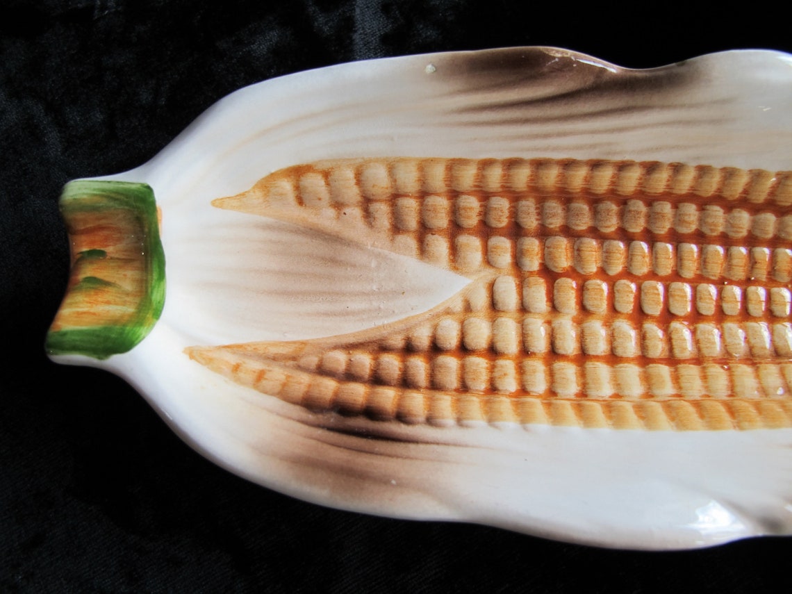 Vintage Corn on the Cob Serving Dishes Midcentury Etsy