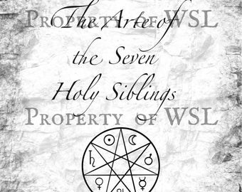 The Arte of the Seven Holy Siblings Grimoire Page Collection PDFs