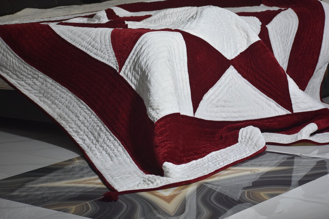 Velvet Quilt Velvet Blanket Lone Star Patchwork FINISHED QUILT Etsy