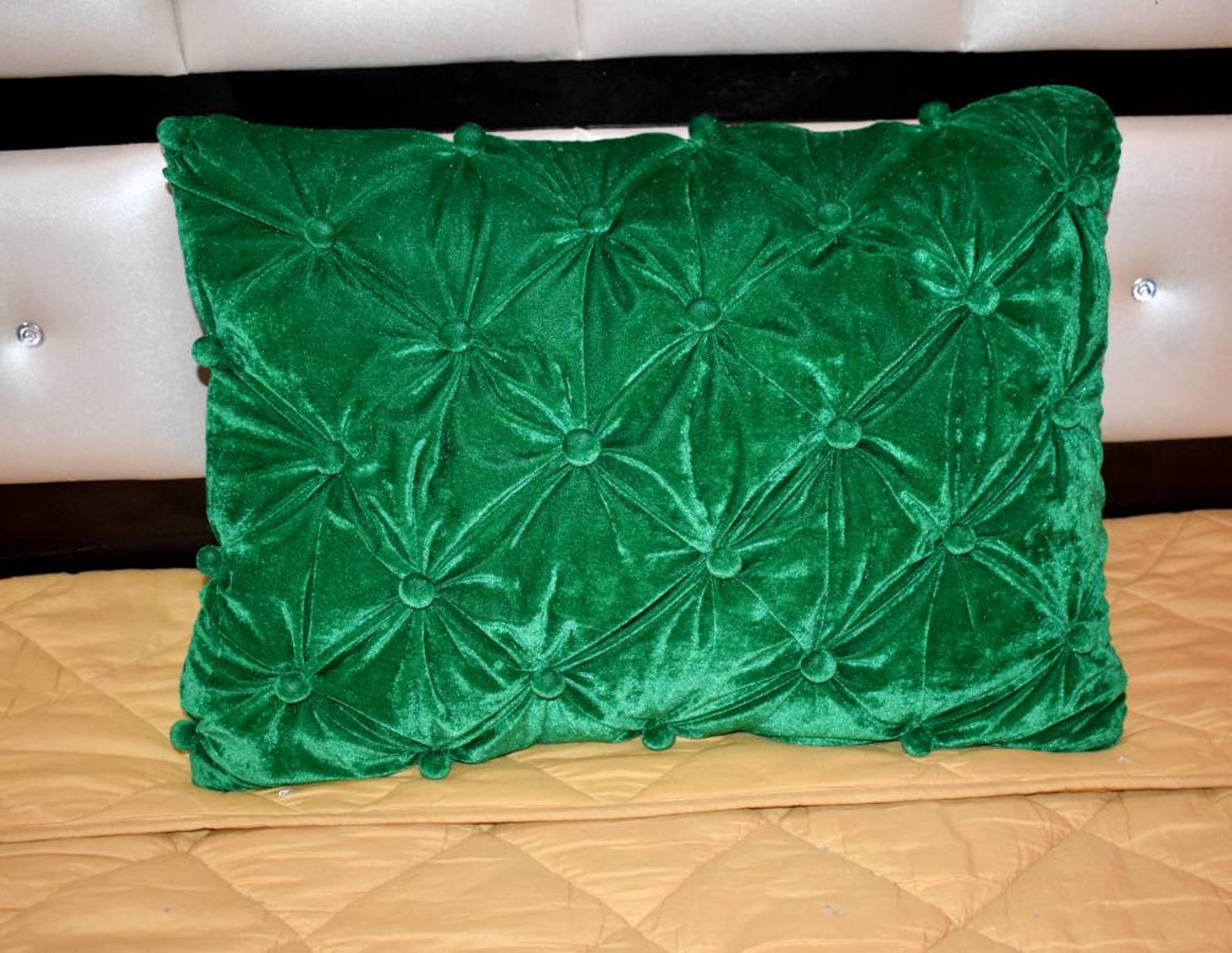 Emerald Green Velvet Quilt King Velvet Quilted Throw Velvet Etsy