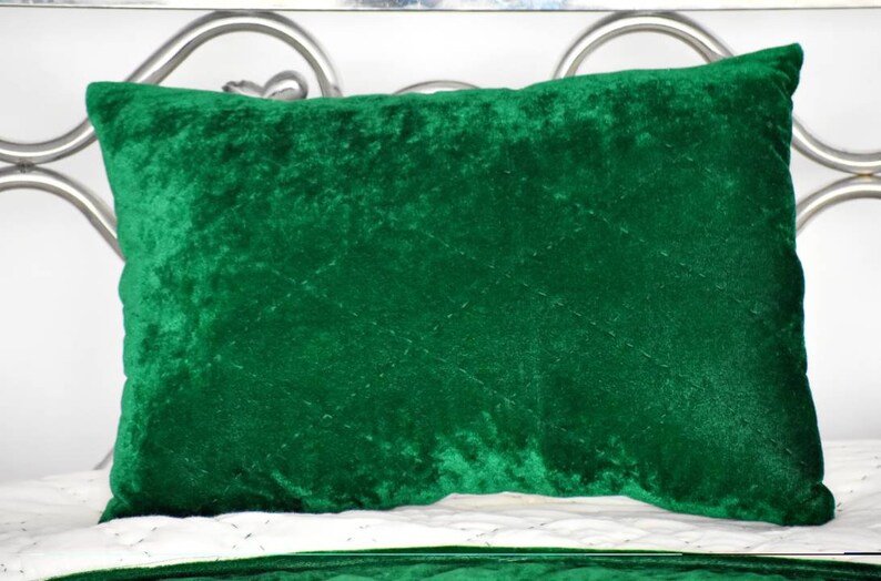 Emerald Green Velvet Quilt Velvet Comforter Green King Size Etsy