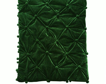 velvet green throw
