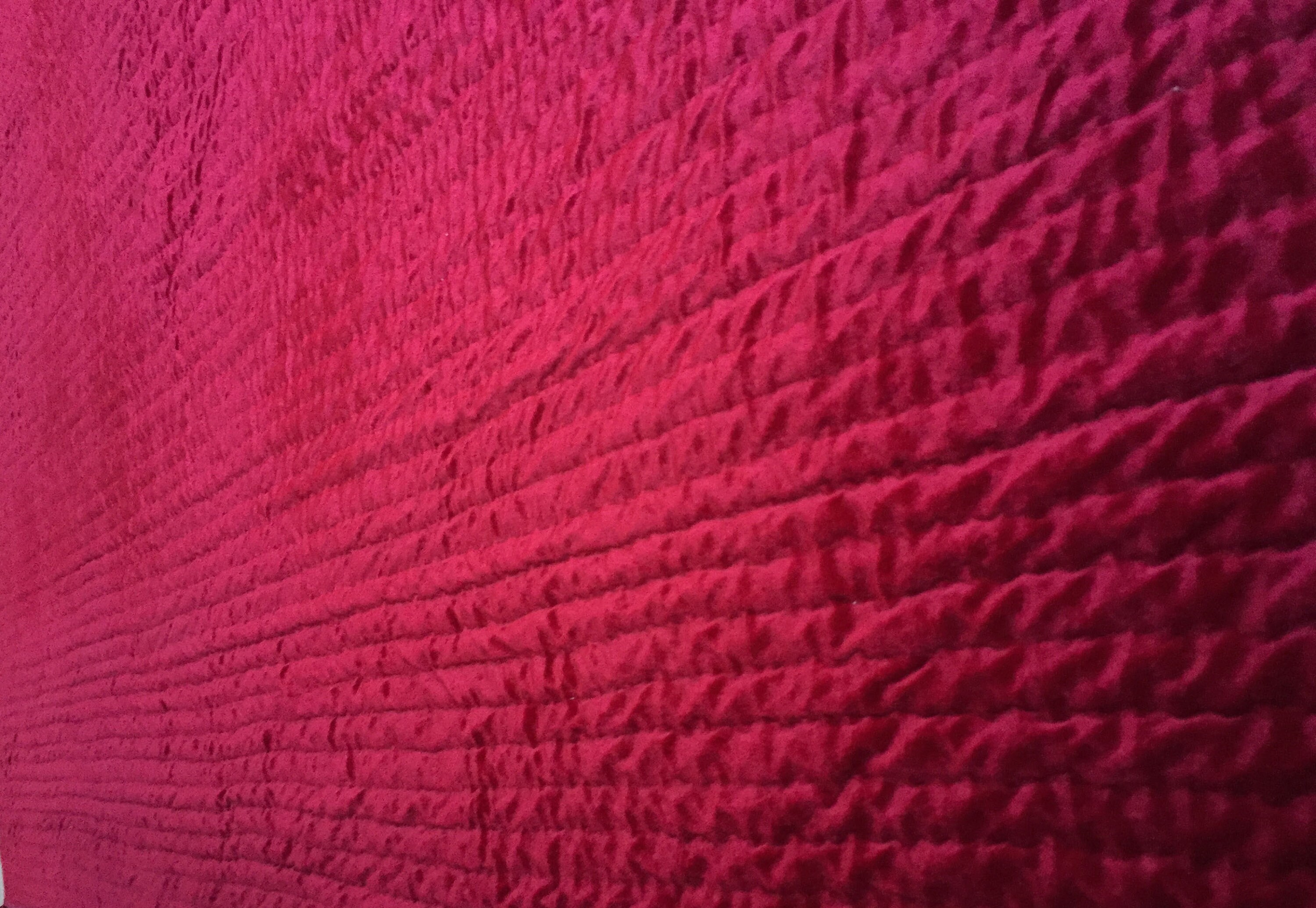 Deep Red Quilt Valentines Gift Deep Red Velvet Cotton Quilt Etsy