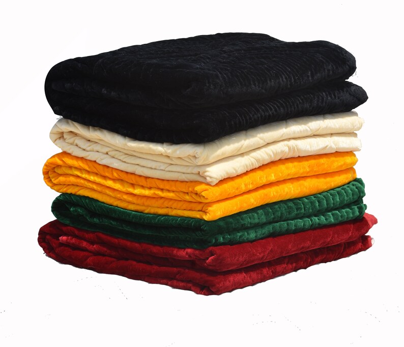 Navy Blue Velvet Quilt Handmade Quilt Velvet Throw Blanket Etsy