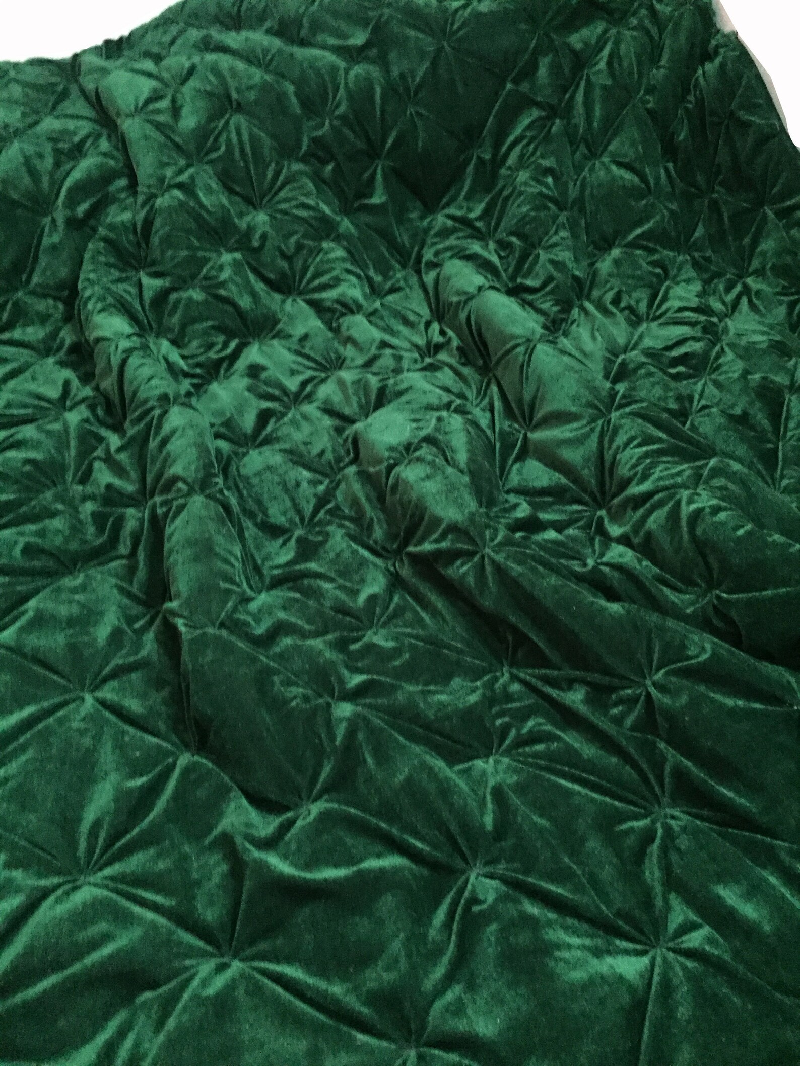 Emerald Green Velvet Quilt Velvet Blanket Queen Quilt Throw Etsy