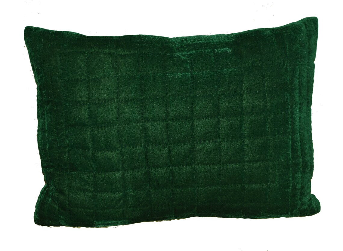 Emerald Green Velvet Quilt Velvet and Cotton Quilt Emerald Etsy