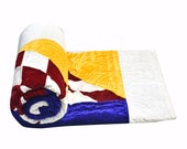 Traditional Velvet Lone Star Patchwork FINISHED QUILT Queen size Baby Blanket Amish star design quilt Throw Blanket