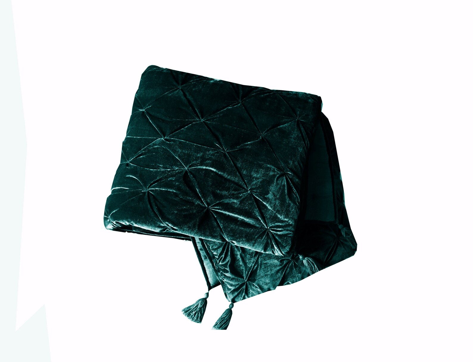 Emerald Green Velvet Quilt Velvet Blanket Queen Quilt Throw Etsy