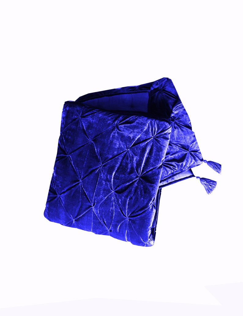 Emerald Green Velvet Quilt Velvet Blanket Queen Quilt Throw Etsy