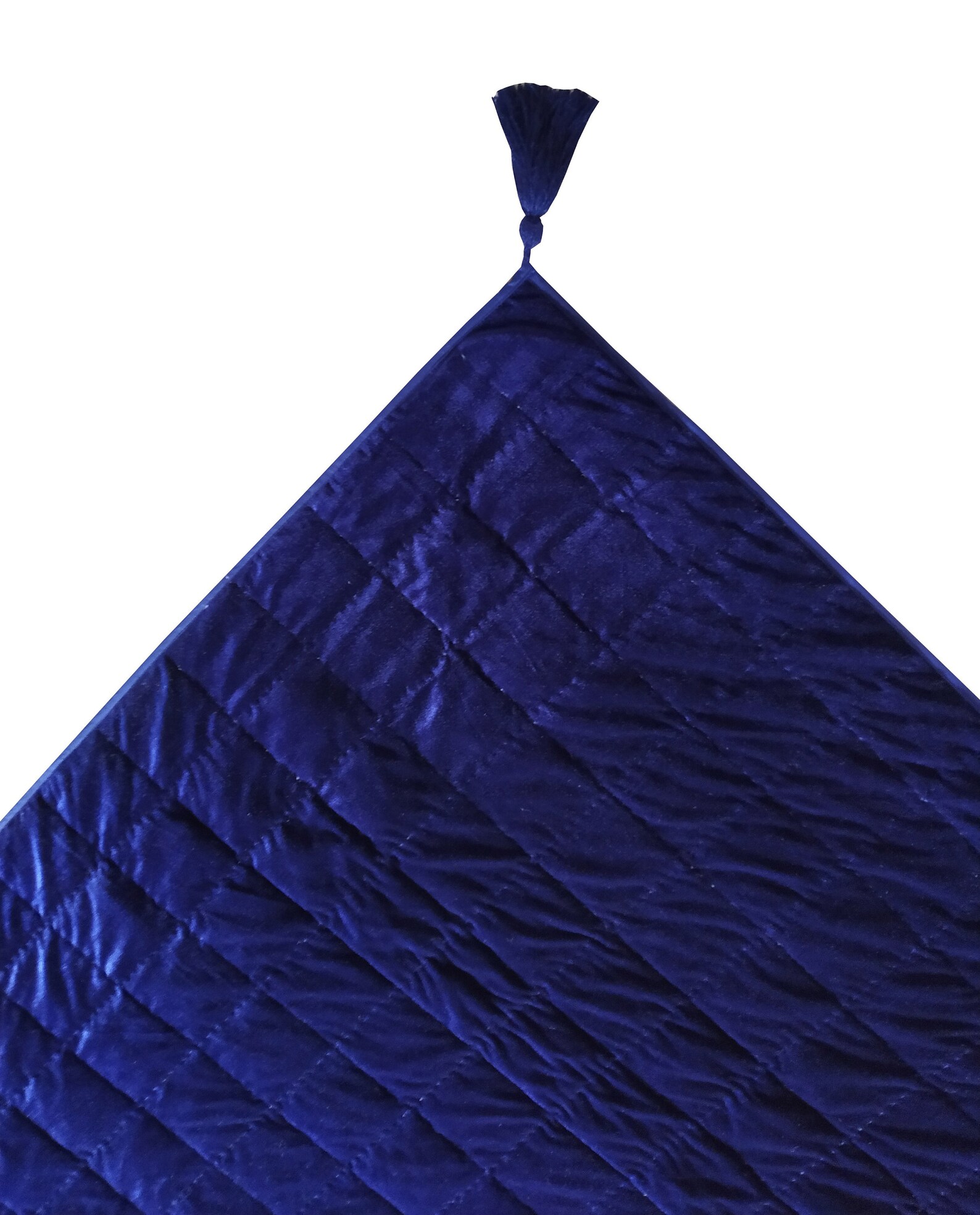 Navy Blue Velvet Quilt Velvet and Cotton Quilt Navy Blue Etsy