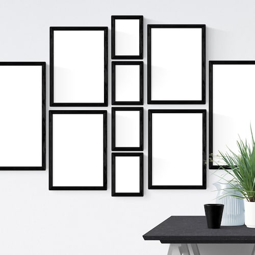 Modern Thin Photo Frame Black White Oak Walnut Picture Frame Etsy UK