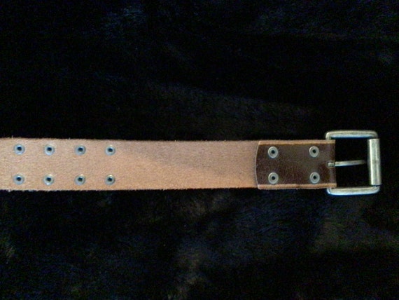 Y2K Vintage Ed Hardy Leather belt Soaring Eagles … - image 4