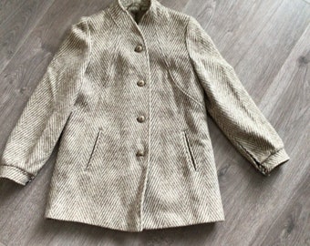 Vintage UK Wool Coat C&A warm perfect for winter fits MED