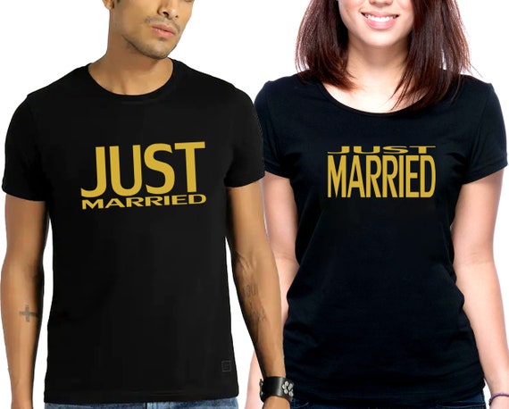 Women's Wifey Shirt Set Hubby Just Married Tee Couples T Women's Wifey Shirt Set Hubby Just Married Tee Couples T