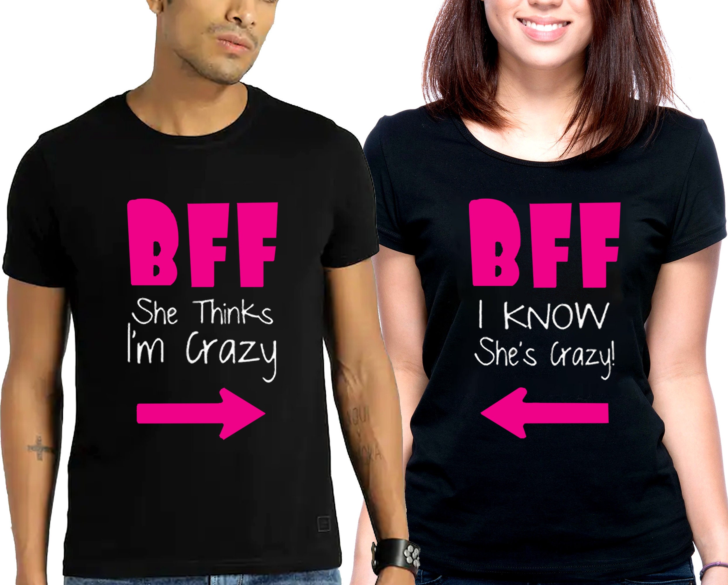 Couple Matching BFF Best Friends Male & Female Unisex TShirt Etsy