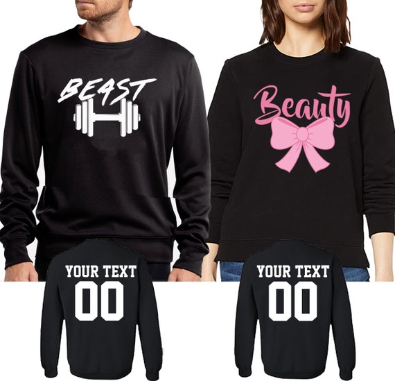 Custom Matching Sweatshirt Unisex Couple Crewneck Long Sleeve Tshirt Personalize Team Number Name Number Text Valentines Day Crewneck Etsy Ireland