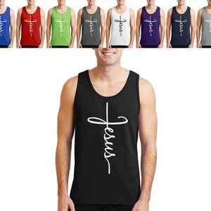 JESUS Kreuz Männer Tank Top Christian Religiösen Glauben Schüler Kirche Shirts Jesus Christus Shirts Männer bunte Tank Top, crazy Cool Tank