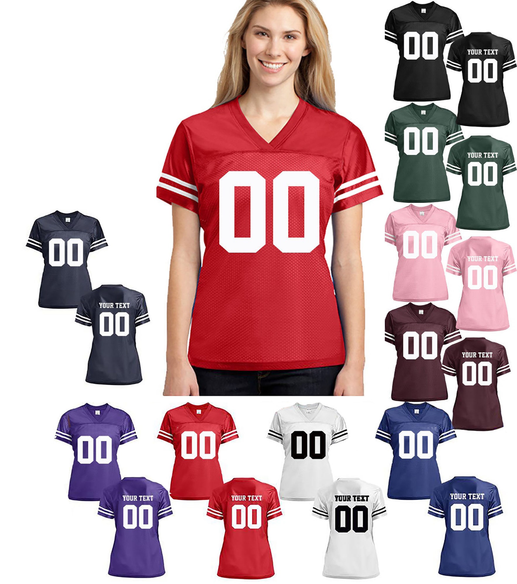 Personalized Dark Red Football Jersey For Men Women Youth