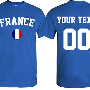 FRANCE World Cup | Unisex Custom TSHIRT, Jersey Custom, Text Name Number, France Flag Tee Shirt, FIFA World Cup Shirt Jersey