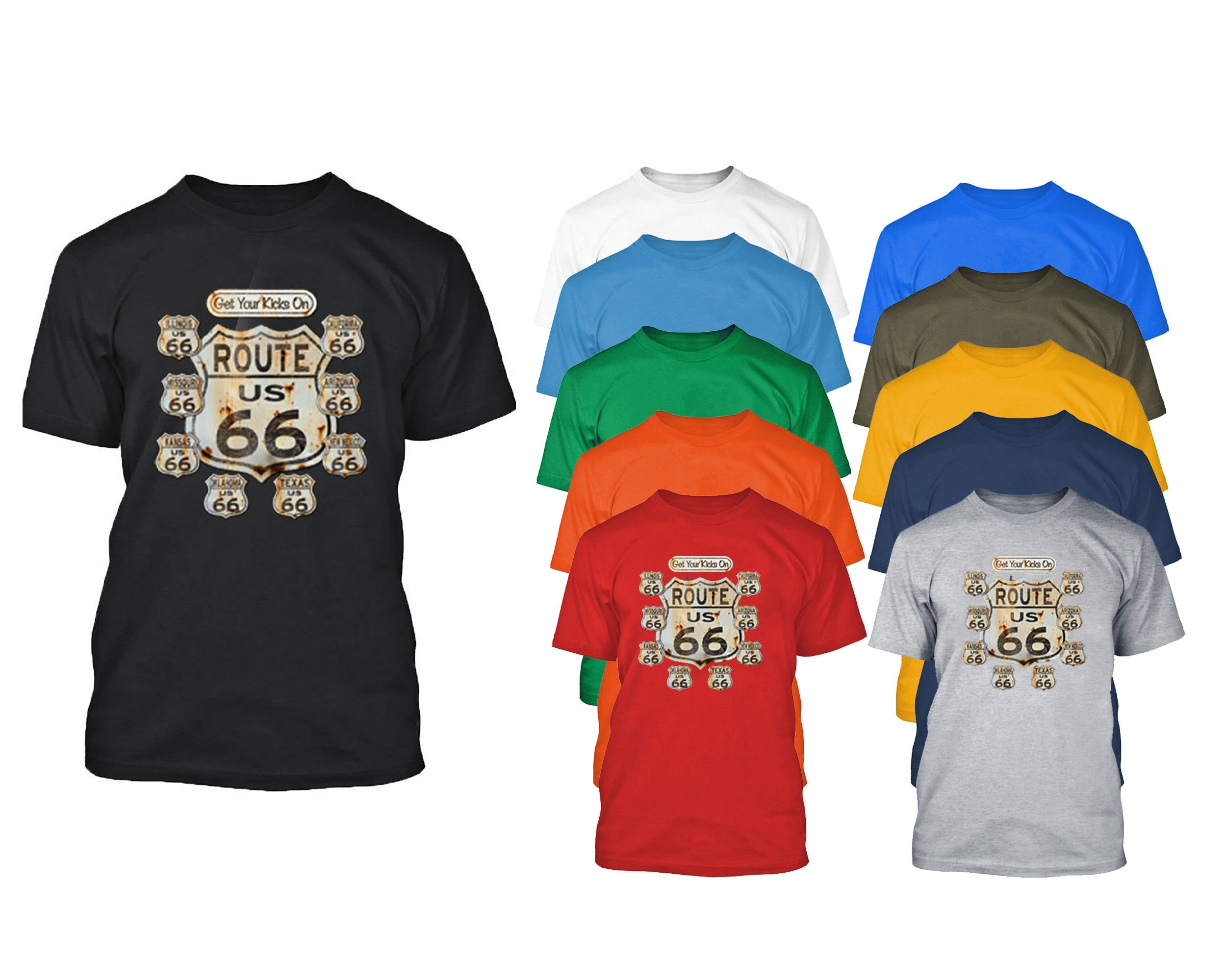 Route US 66 For Men TSHIRT Route Us 66 Man Tee Shirt Get Your Etsy