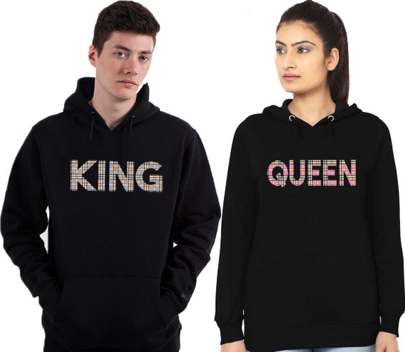 King Queen King and Queen Hoodies Couple Hoodies Couple -  Israel