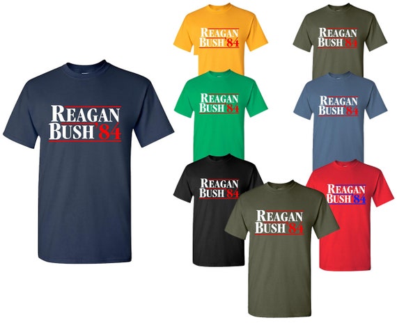 Vintage 80s Reagan Bush 84 Republican Political T-Shirt Vintage 80s Reagan Bush 84 Republican Political T-Shirt