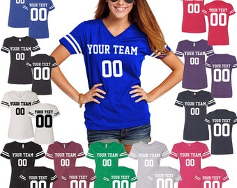 Personalized Football Shirt Football Jersey Customized Team Tee Adult Women Jersey Tshirt Custom Team Jersey Name Number Sport Own Jersey