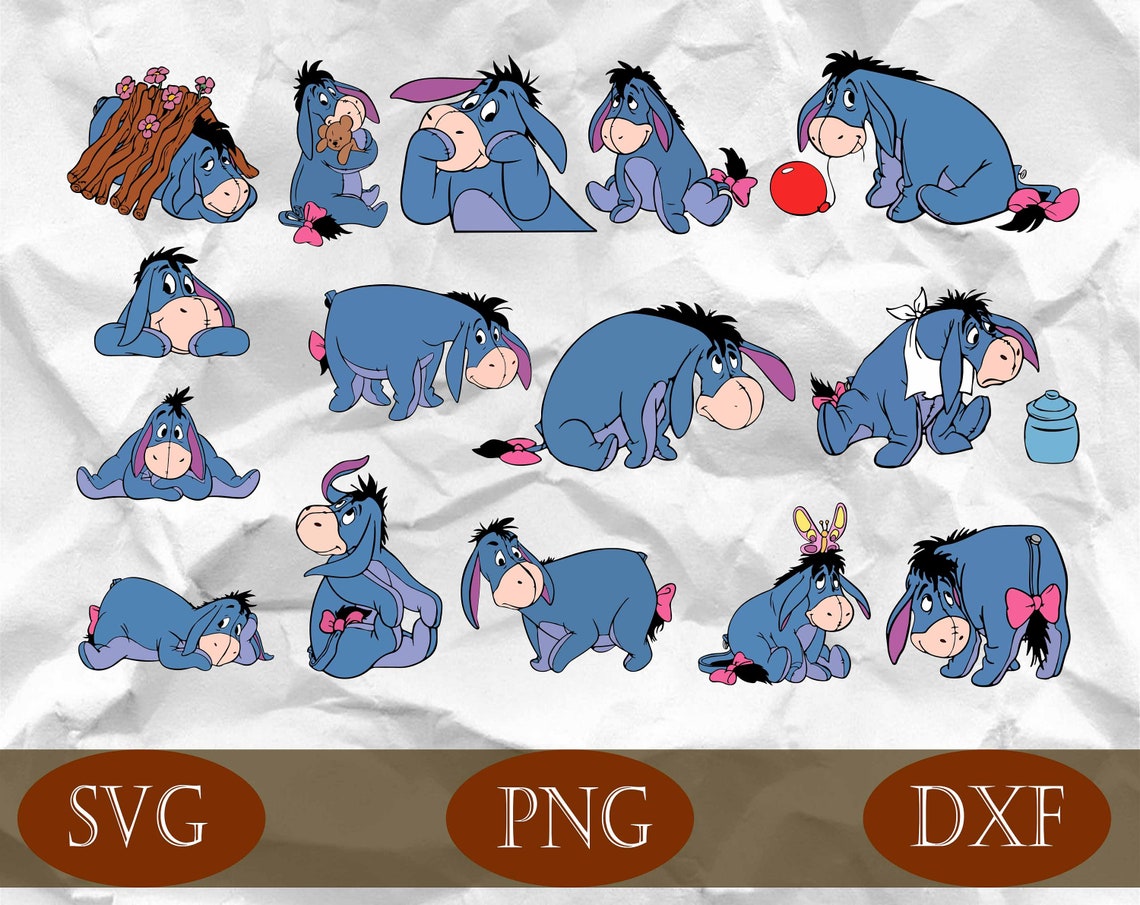 Eeyore Donkey Winnie the Pooh svgEeyore silhouetteDonkey | Etsy
