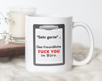 Sehr gerne Büro Tasse | Tasse mit Spruch | beidseitig bedruckt | spülmaschinen-geeignet | Netti Li Jae®