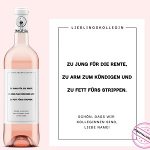 Collègue préféré | Étiquette de vin personnalisée | Merci collègue | Cadeau pour votre collègue de travail | Netti Li Jae®