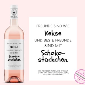 amitié| Étiquette de vin personnalisée | Les amis sont comme les cookies | pour de nombreuses occasions | joyeux anniversaire femme et homme | Netti Li Jae®