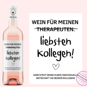 Lieblingskollege | Personalisiertes Weinetikett | Für Therapeuten äh liebsten Kollegen Weingeschenk | zum Geburtstag Mann | Netti Li Jae®