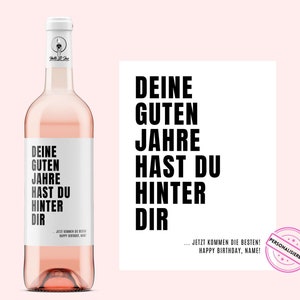 anniversaire | Étiquette de vin personnalisée | Vos belles années sont derrière vous | Cadeau de vin | joyeux anniversaire femme et homme | Netti Li Jae®