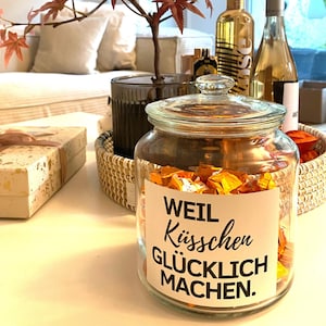 Stickerset voor zelflabeling voor 63 Ferrero-kusjes | Inclusief sticker voor glas | Kusaanbod om jezelf te labelen | Netti Li Jae®