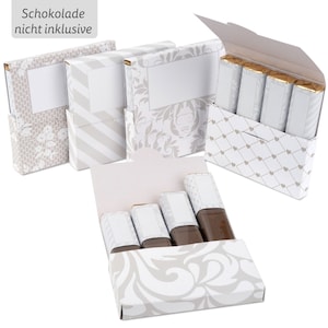 5 kleine Dankeschön Geschenke | Aufkleberset inkl. 5 Mini-Schachteln für Merci  | Edel Weiß | Netti Li Jae®